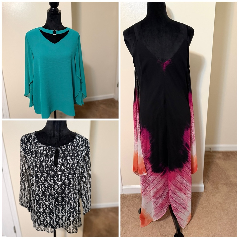 A bundle of Women’s 2 Top & ONE Dress